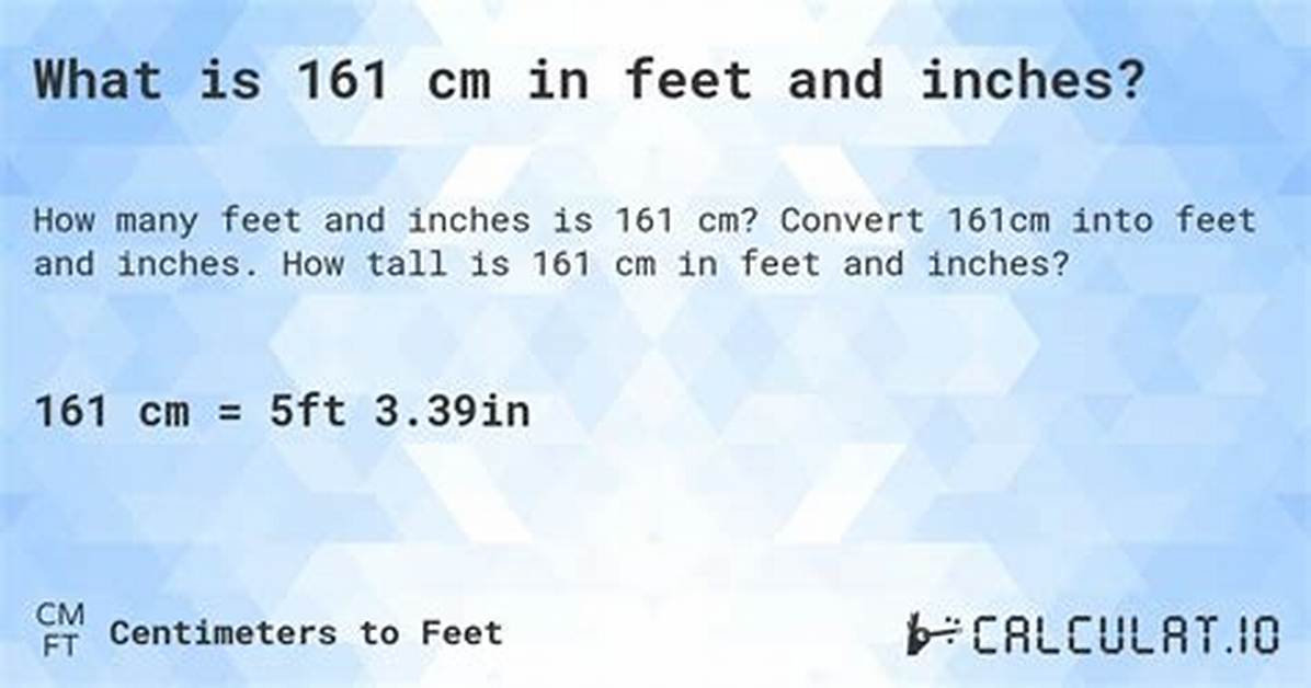 161 Cm to Feet and Inches the Definitive Quick Reference