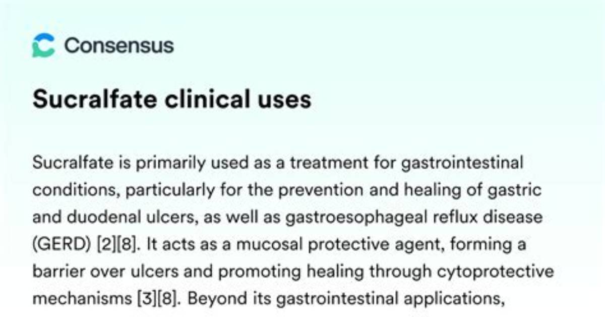 Clinical Evidence How Sucralfate
