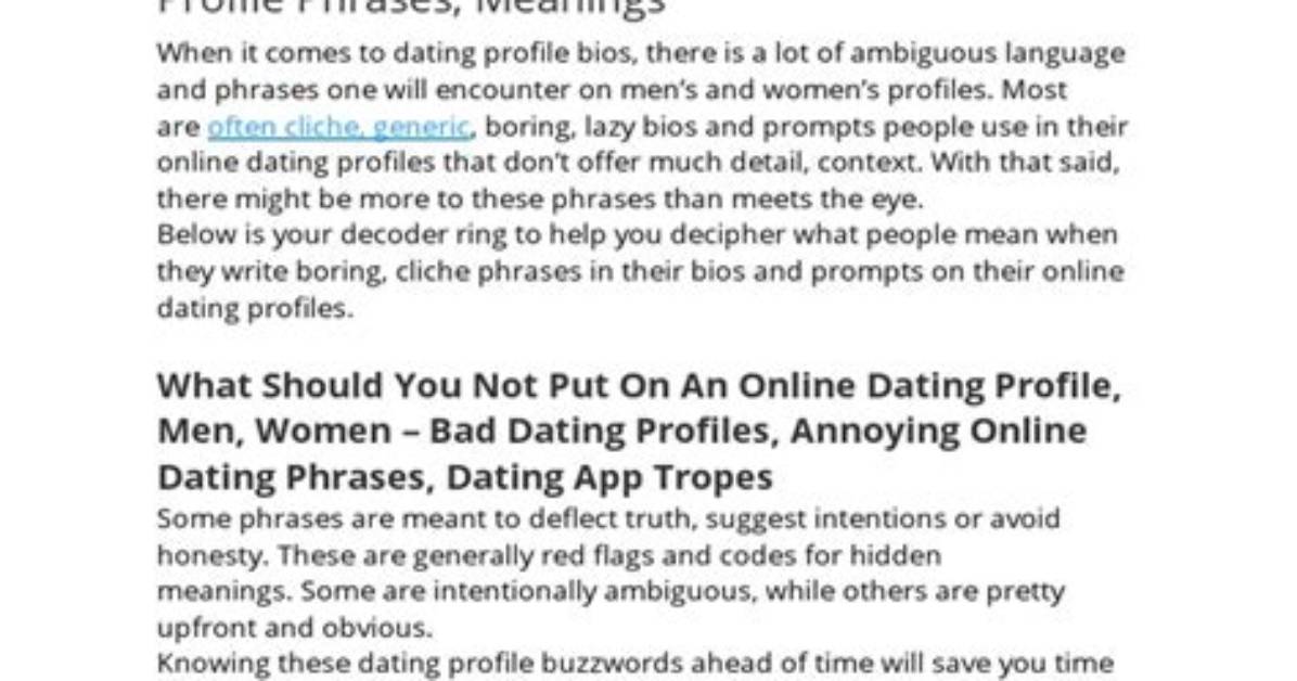 Deciphering Bbwg in Dating Profiles Context Usage And