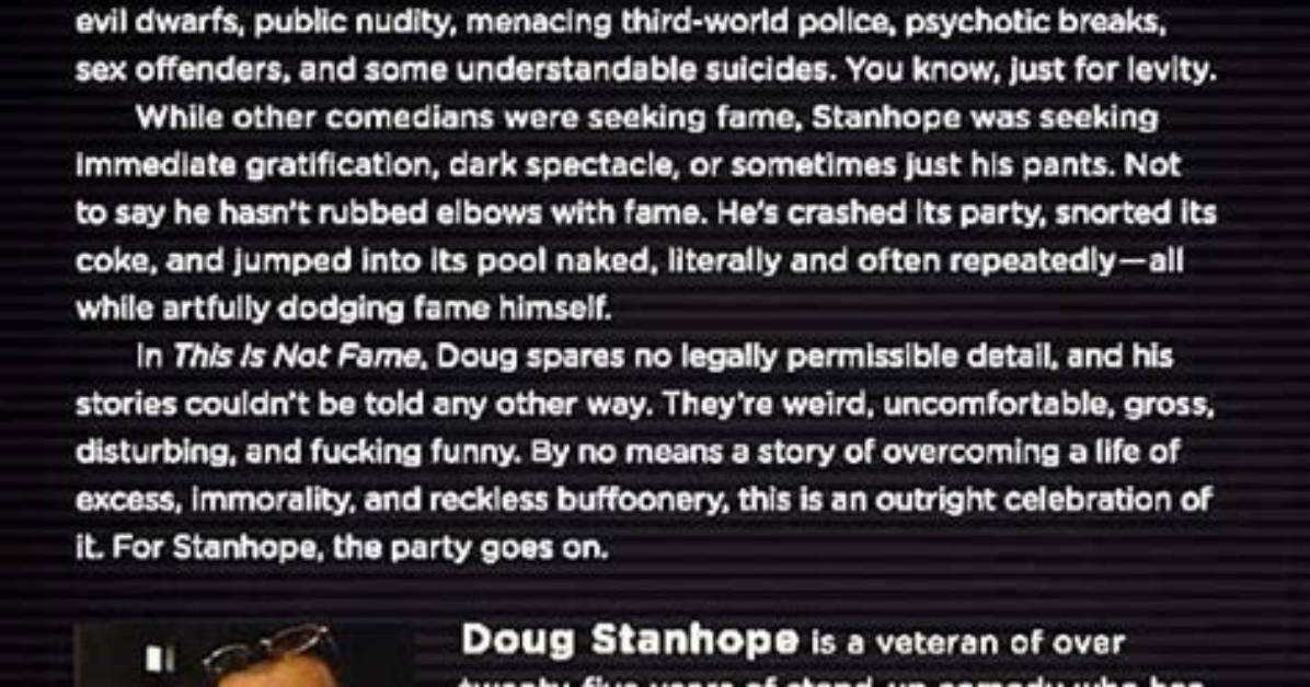 Doug Stanhope Marriage Records and Past