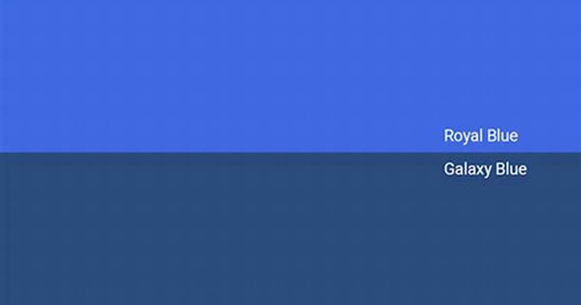 Galaxy Blue vs Royal Blue Side by Side Swatch and Fit