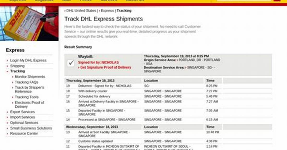 How to Track Dhl International Shipments in the Usa Official Tools And