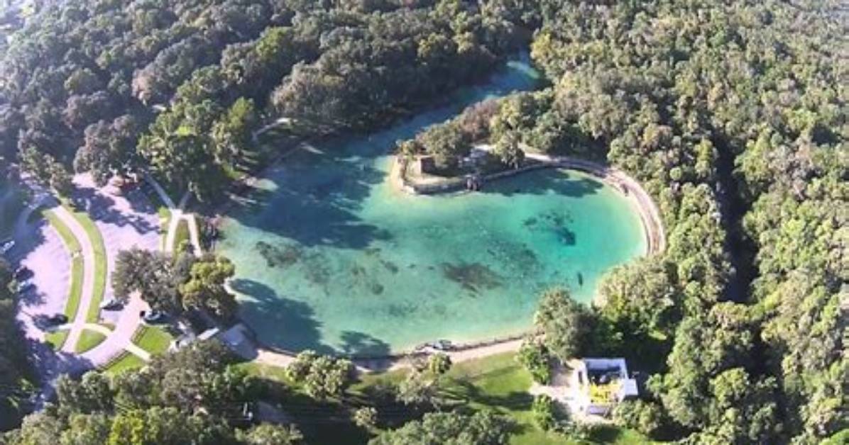 Inside Lithia Springs Park Aerial Views and Natural Spring