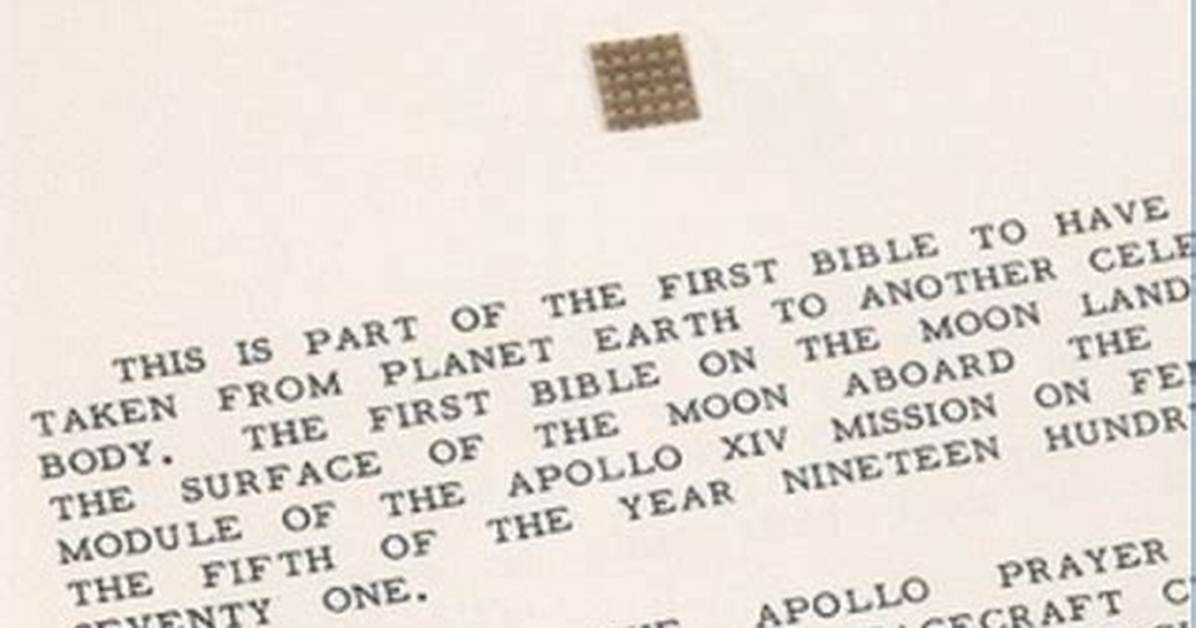 Lost Apollo 14 Lunar Bibles Discovered in Knoxville Church Head To