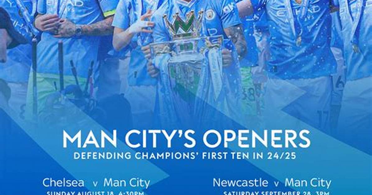 Manchester City Full Fixture Guide Kick off Times Streaming Channels And