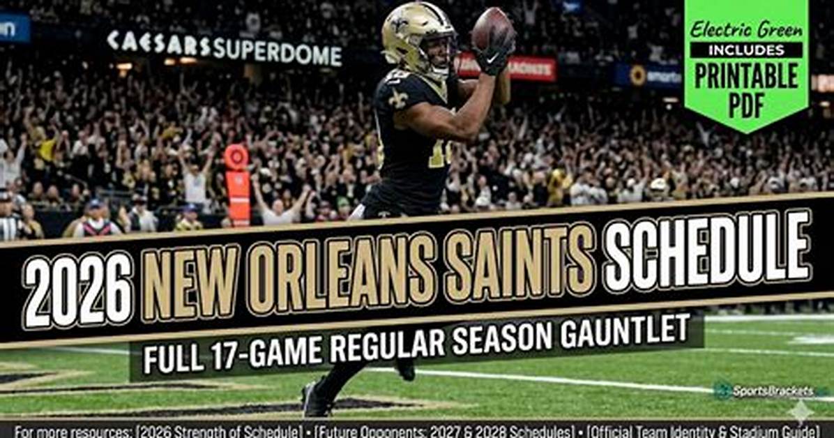 New Orleans Saints 2026 Broadcast Map Verified Tv Channels Kickoff Times And