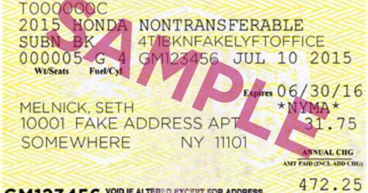 Ny Car Registration Renewal Checklist Required Documents Stickers And