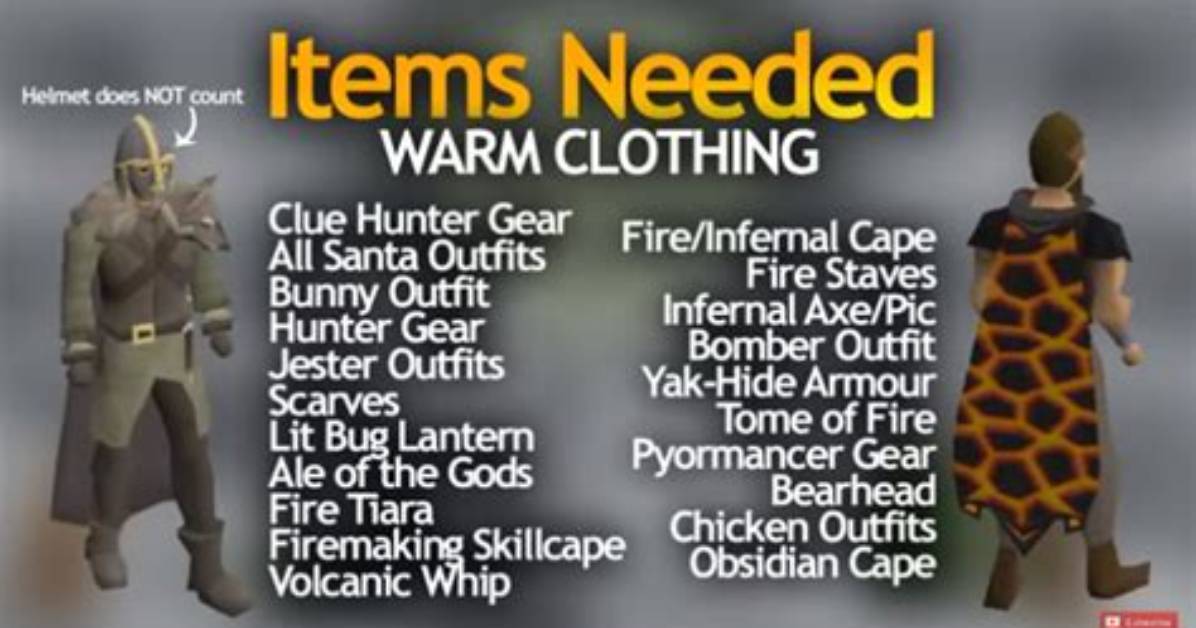 Osrs Warm Clothing Visual Checklist Every Slot Covered For