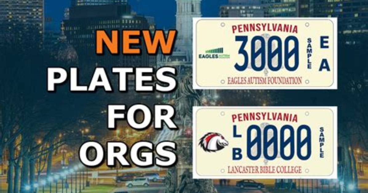 Pa Custom License Plate Guide How to Apply Costs Availability And
