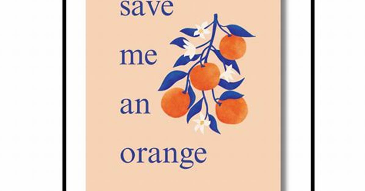 Save Me an Orange Book Explained the Heartbreaking Meaning Behind The