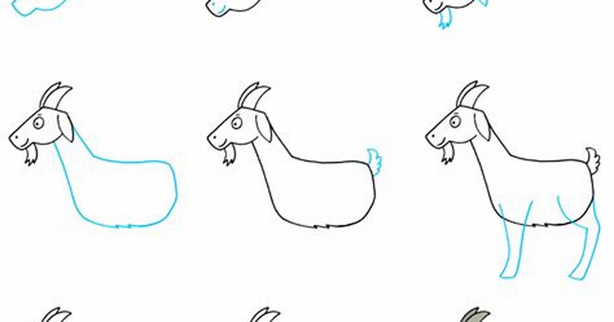 Step by Step Goat Drawing Breakdown Visual Guides for Realistic Horns And