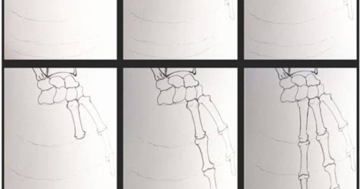 Step by Step Skeleton Hand Drawing Guide Safe Products Shading Tips and Pro