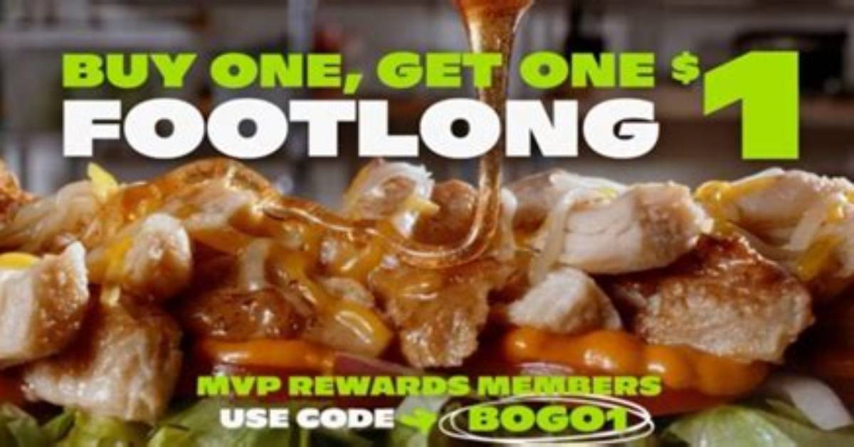 Subway Launches Nationwide Bogo Footlong Promotion to Combat Inflation and Gas