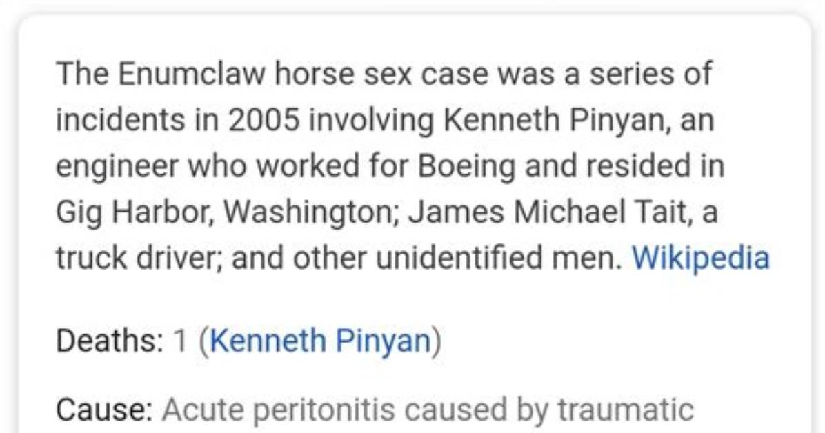 The Enumclaw Incident Q a Origins Animal Laws and Internet