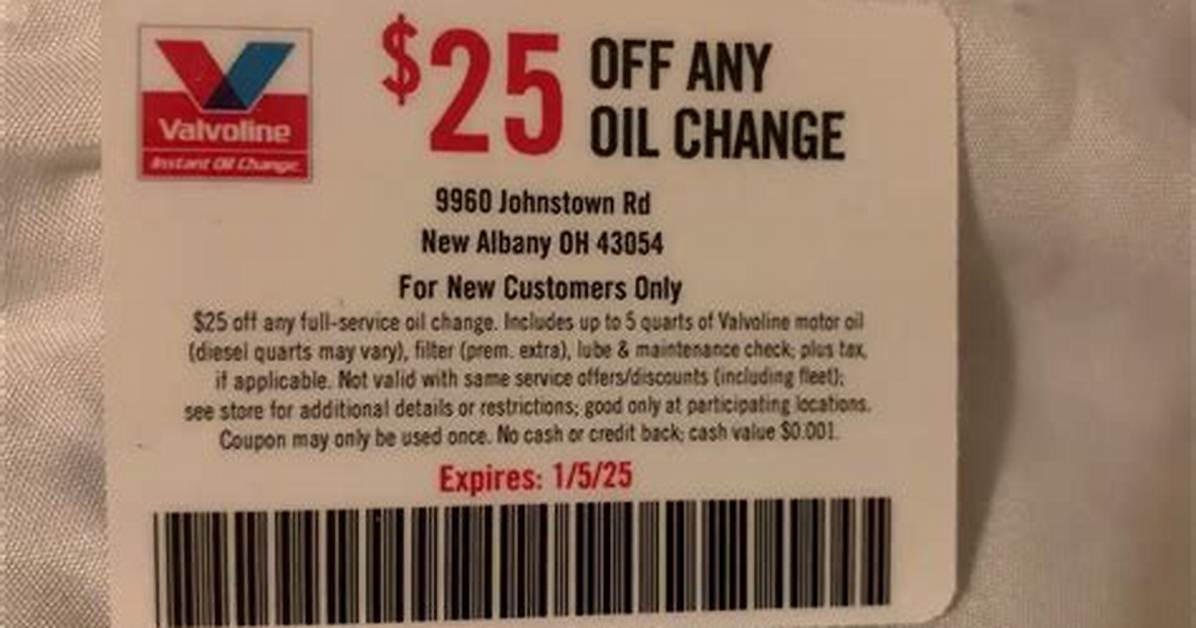 The Real Truth Behind the 25 Valvoline Synthetic Coupon Active Deal Or