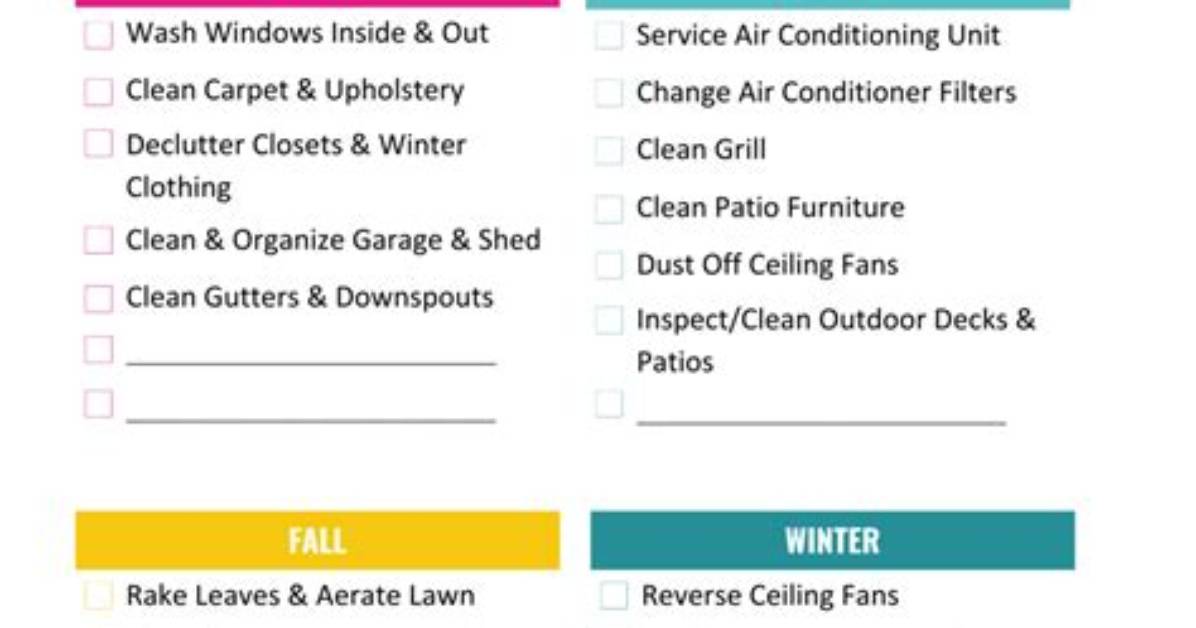 The Seasonal Cleaning Schedule Exactly When and How to Wash