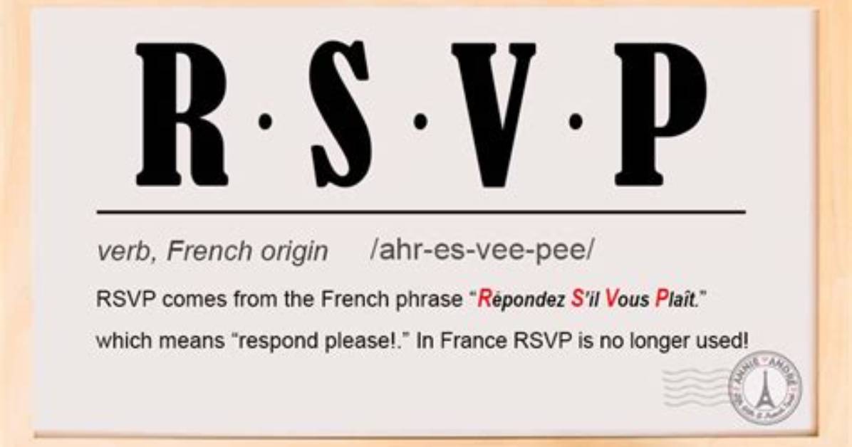 The True Origins of Rsvp French Court Roots and Common
