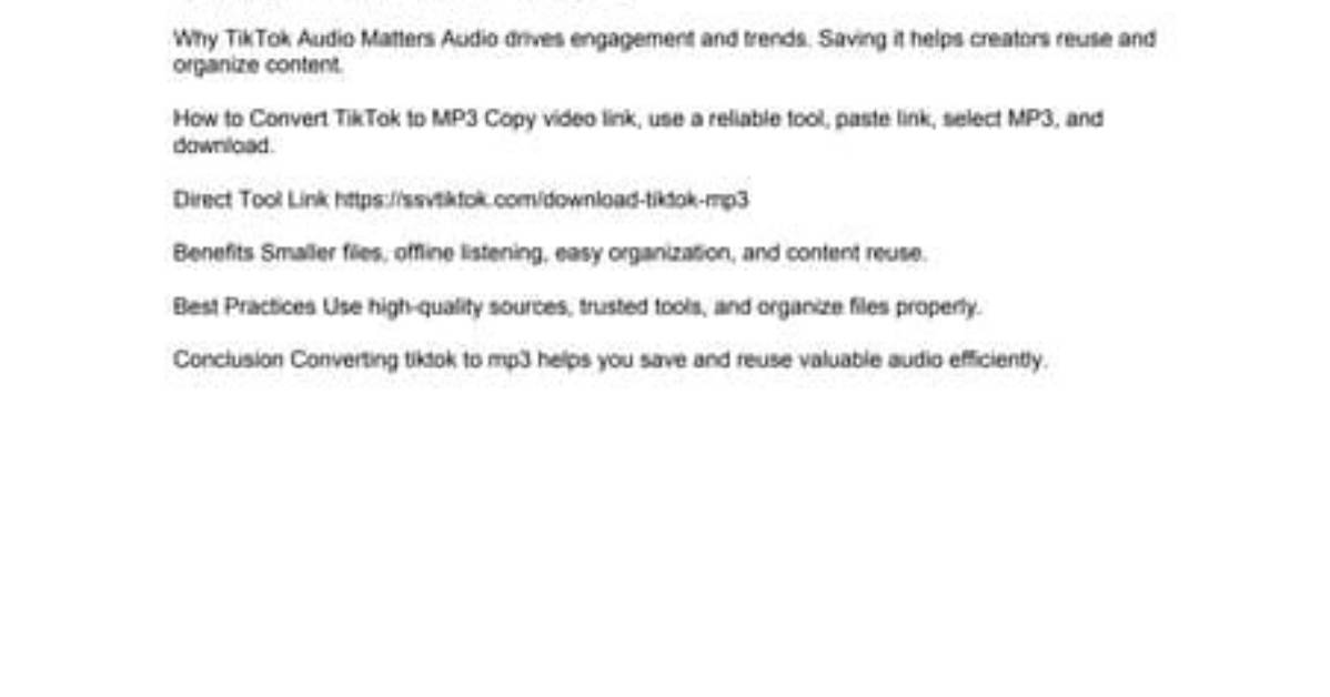 The Ultimate Guide to Downloading Tiktok Audio Top Free Converters Apps And