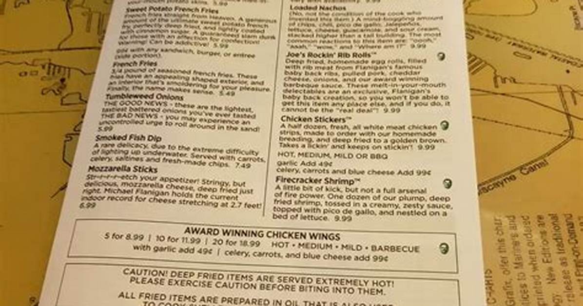 The Ultimate Guide to Flanigan S Menu Full Categories New Releases And