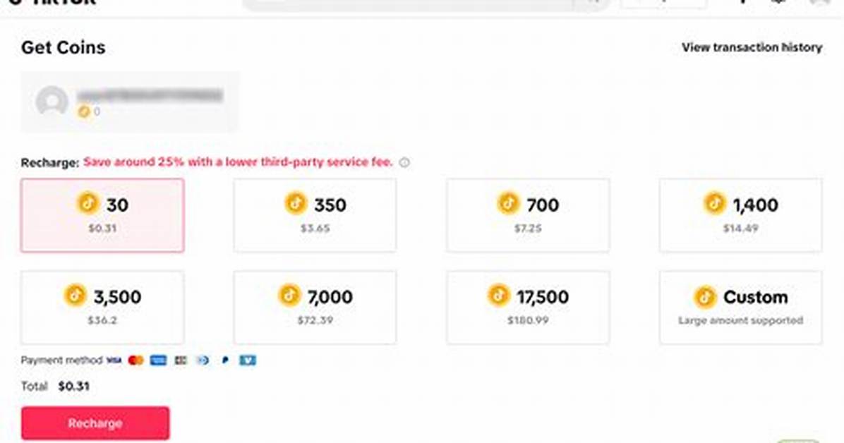 Tiktok Coins Price Comparison Web Store vs in App