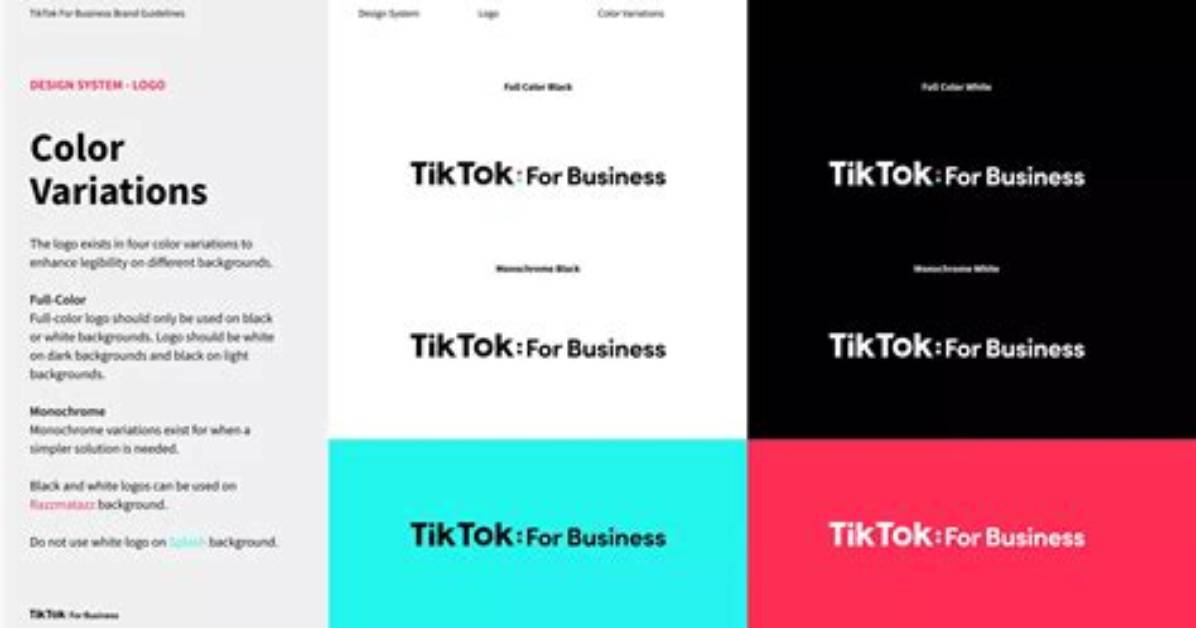 Tiktok Logo Assets Brand Guidelines