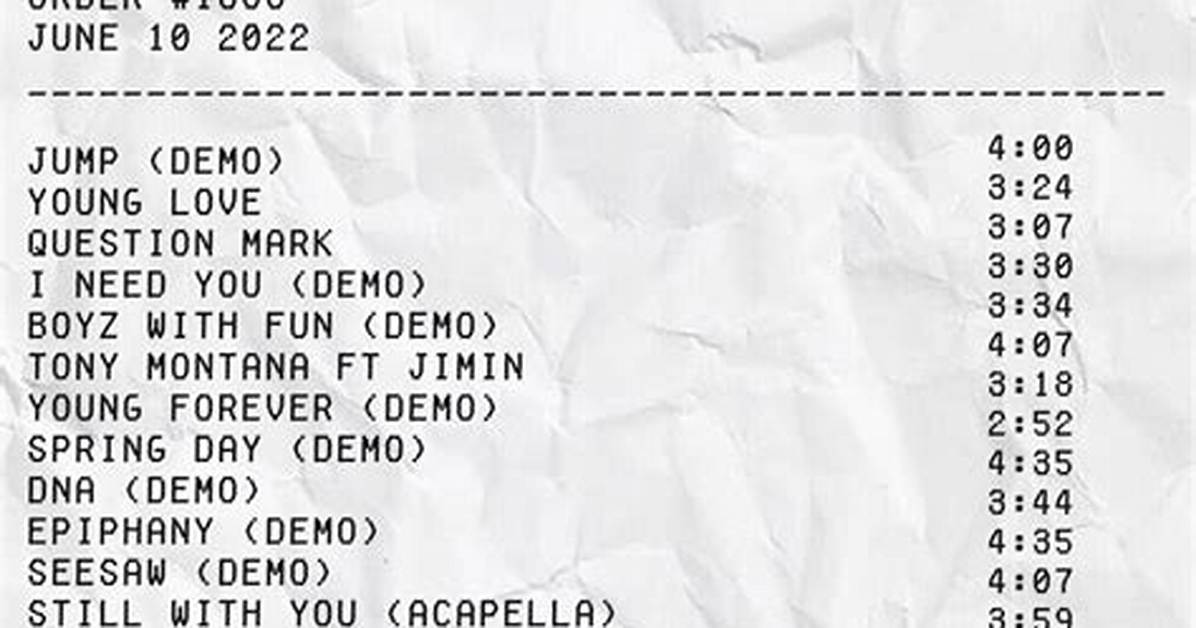 Tracklist Leaks and Receipts Verifying The