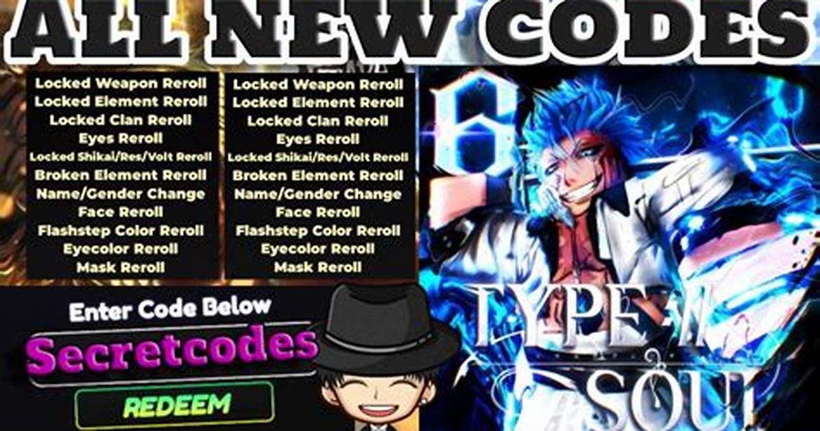 Type Soul Codes Grab Secret Working