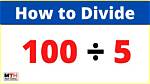 Visualizing 100 Divided by 5: Step-by-Step Number Lines and Grouping Models