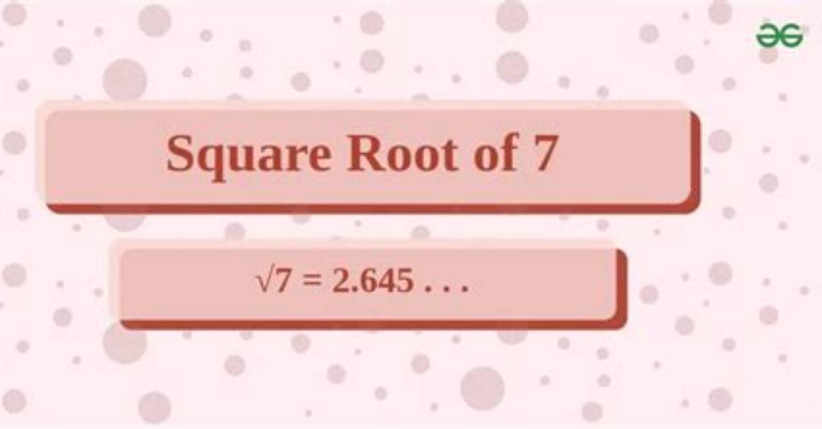 Why the Square Root of 7 Can Never Be Written as A